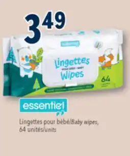 Familiprix ESSENTIEL, Baby wipes, 64 units offer