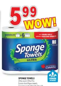 Familiprix SPONGE TOWELS, Ultra or Ultra Pro, Paper towels, 3 double rolls … offer