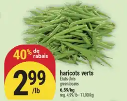 Marché Adonis HARICOTS VERTS | GREEN BEANS offer