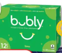 Familiprix BUBLY Sparkling water, 12x 355ml offer