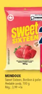 Familiprix MONDOUX, Sweet Sixteen, Peelable candy offer