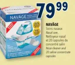 Familiprix NAVÄGE Nose cleaner and 20saline concentrate capsules offer