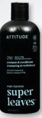 Familiprix Attitude Men Super Leaves 2-in-1 scalp care shampoo and conditioner Eucalyptus & Sage offer