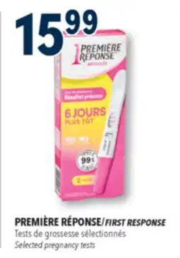 Familiprix First Response early result pregnancy test offer