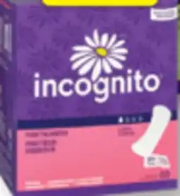 Familiprix INCOGNITO, Selected pantyliners or pads offer