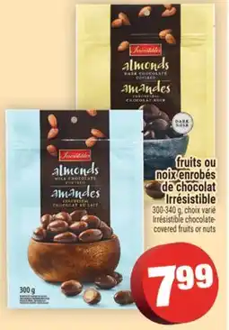 Super C fruits ou noix enrobés de chocolat Irrésistible | Irrésistible chocolate- covered fruits or nuts offer