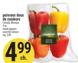 Marché Adonis POIVRONS DOUX DE COULEURS | SWEET PEPPERS ASSORTED COLOURS offer