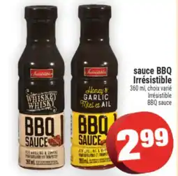 Super C sauce BBQ Irrésistible | Irrésistible BBQ sauce offer