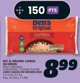 IGA BEN'S ORIGINAL LONG GRAIN OR BROWN RICE offer