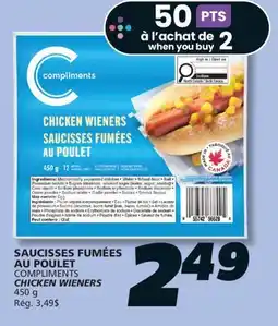 IGA COMPLIMENTS CHICKEN WIENERS offer