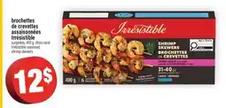 Super C brochettes de crevettes assaisonnées Irrésistible | Irrésistible seasoned shrimp skewers offer