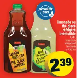 Super C Limonade ou thé glacé réfrigéré Irrésistible | Irrésistible refrigerated lemonade or iced tea offer
