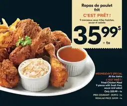 IGA C'EST PRÊT ! Fried Chicken Meal 9 pieces with fresh fries, sauce and salad offer