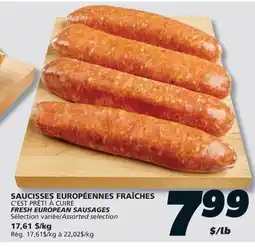 IGA C'EST PRÊT! À CUIRE FRESH EUROPEAN SAUSAGES offer