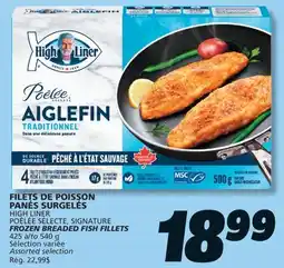 IGA HIGH LINER FROZEN BREADED FISH FILLETS offer