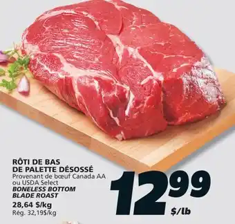 IGA BONELESS BOTTOM BLADE ROAST offer