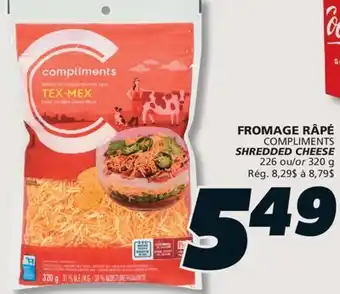 IGA COMPLIMENTS SHREDDED CHEESE offer