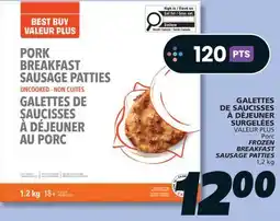 IGA VALEUR PLUS FROZEN BREAKFAST SAUSAGE PATTIES offer