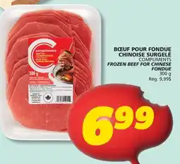 IGA COMPLIMENTS FROZEN BEEF FOR CHINESE FONDUE offer