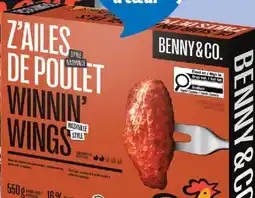 IGA BENNY & CO. FROZEN BREADED CHICKEN WINGS, NUGGETS, TENDERS, DRUMSTICKS, FILLETS OR STICKS offer