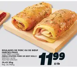 IGA C'EST PRÊT! À CUIRE FRESH STUFFED PORK OR BEEF ROLLS offer