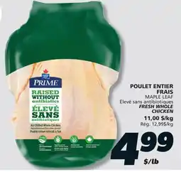 IGA MAPLE LEAF FRESH WHOLE CHICKEN offer