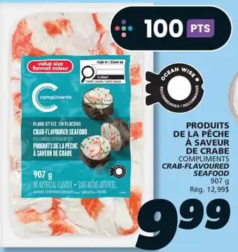 IGA COMPLIMENTS CRAB-FLAVOURED SEAFOOD offer