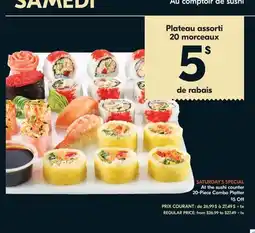 IGA SUSHI COUNTER 20-PIECE COMBO PLATTER offer