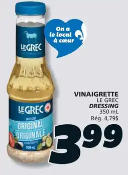 IGA LE GREC DRESSING offer