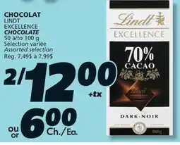 IGA LINDT EXCELLENCE CHOCOLATE offer