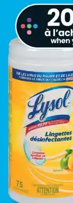 IGA LYSOL DISINFECTANT SPRAY, DISINFECTING WIPES OR CLEANER offer