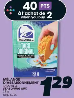 IGA TACO BELL SEASONING MIX offer