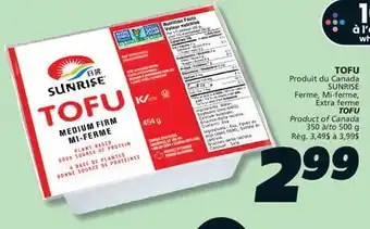 IGA SUNRISE TOFU offer
