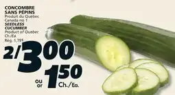 IGA SEEDLESS CUCUMBER offer