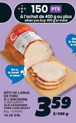 IGA COMPLIMENTS OLD-FASHIONED PORK LOIN ROAST offer