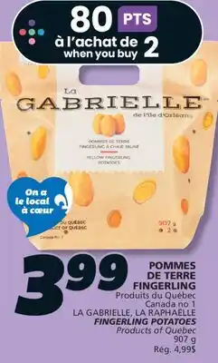 IGA LA GABRIELLE, FINGERLING POTATOES offer