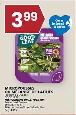 Rachelle-Bery Grocery GOOD LEAF MICROGREENS OR LETTUCE MIX offer