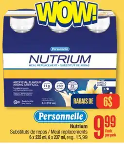 Jean Coutu Nutrium Meal replacements offer