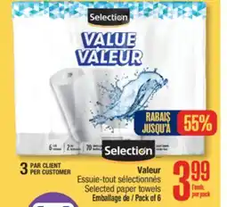 Jean Coutu Selected paper towels offer