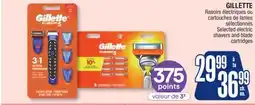 Jean Coutu GILLETTE Selected electric shavers and blade cartridges offer