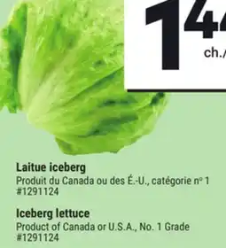 Giant Tiger Iceberg lettuce offer