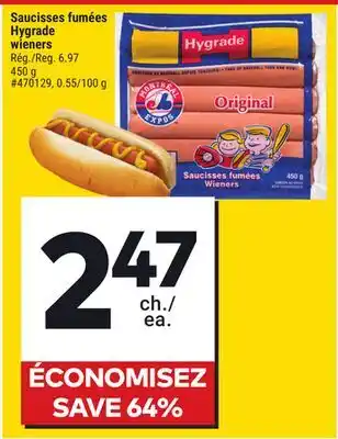 Giant Tiger Hygrade wieners offer