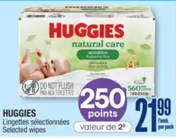 Jean Coutu HUGGIES Lingettes sélectionnées offer