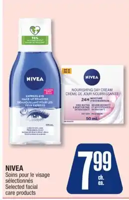 Jean Coutu NIVEA Selected facial care products offer