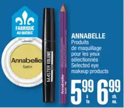 Jean Coutu ANNABELLE Selected eye makeup products offer