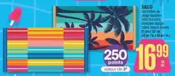 Jean Coutu S&CO Selected double fabric beach towels offer