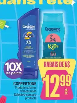 Jean Coutu COPPERTONE Selected suncare products offer