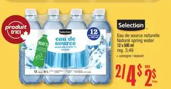 Jean Coutu Selection Natural spring water offer