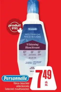 Jean Coutu PERSONNELLE Selected mouthwashes offer