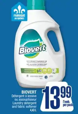 Jean Coutu BIOVERT Laundry Detergent and Fabric Softener offer